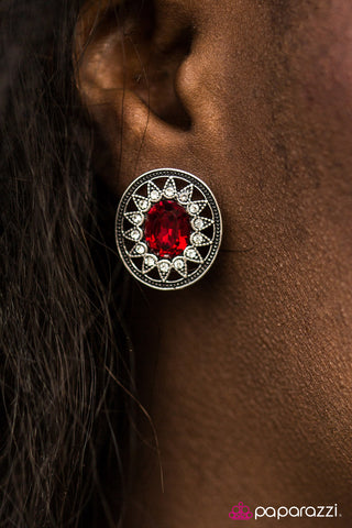 Just A Glimmer - Red Post - Paparazzi Accessories