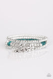 Gardenia Party - Blue - Paparazzi Accessories