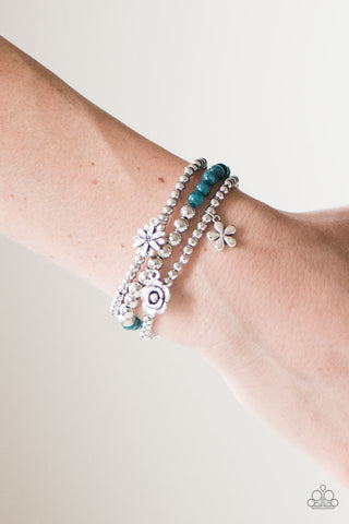 Gardenia Party - Blue - Paparazzi Accessories