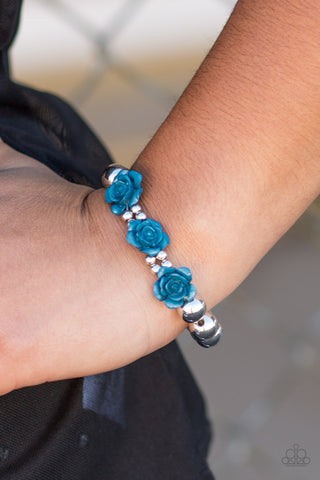 What A FLEUR-t! - Blue - Paparazzi Accessories