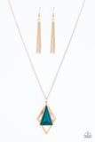 Fiercely Inde-PENDANT - Blue - Paparazzi Accessories