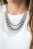 Metro Modest - Blue - Paparazzi Accessories
