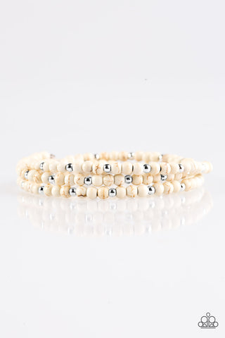 Stone Paradise - White - Paparazzi Accessories