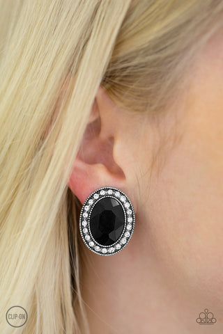 Titanic Treasure - Black Clip-On - Paparazzi Accessories