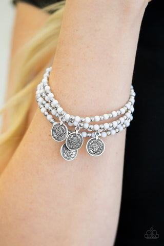 Gypsy Globetrotter - White - Paparazzi Accessories