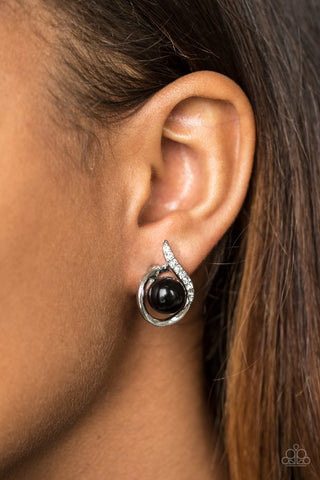 Ballroom Beauty - Black Post - Paparazzi Accessories