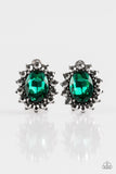 Gala Glamour - Green Clip-On - Paparazzi Accessories