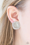 DEW What I DEW - White Clip-On - Paparazzi Accessories