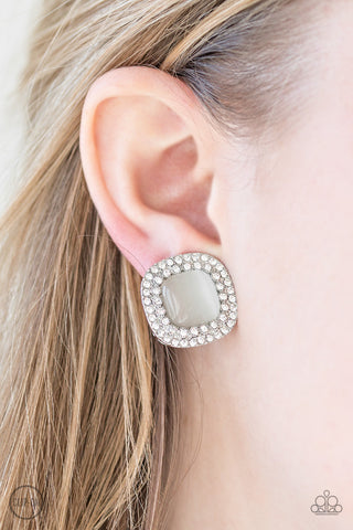 DEW What I DEW - White Clip-On - Paparazzi Accessories