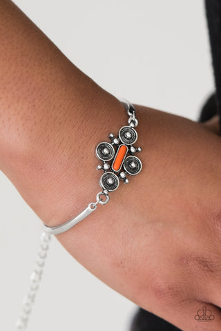 Mesa Flower - Orange - Paparazzi Accessories