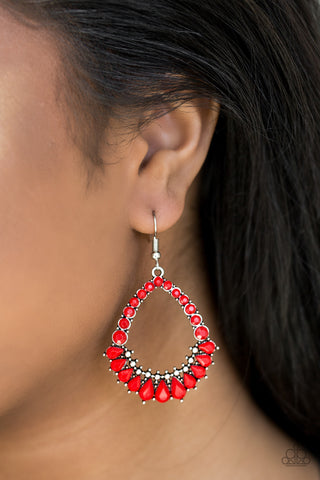 Crystal Waters - Red - Paparazzi Accessories