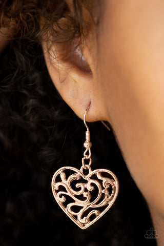 The Truth HEARTS - Rose Gold - Paparazzi Accessories