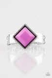 Stylishly Fair and Square - Purple - Paparazzi Accessories