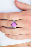 Stylishly Fair and Square - Purple - Paparazzi Accessories