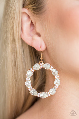 Ring Around The Rhinestones - Gold - Paparazzi Accessories