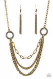 CHAINS of Command - Brass - Paparazzi Accessories