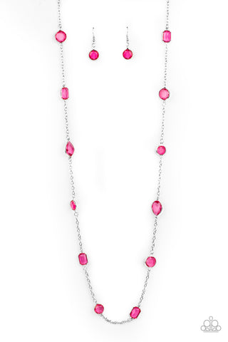 Glassy Glamorous - Pink - Paparazzi Accessories