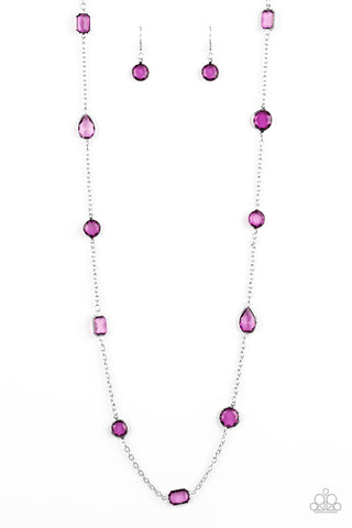 Glassy Glamorous - Purple - Paparazzi Accessories