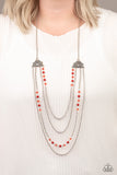 Pharaoh Finesse - Red - Paparazzi Accessories