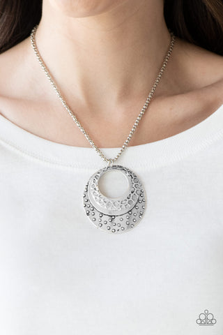 Texture Trio - Silver - Paparazzi Accessories