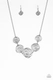 Rosy Rosette - Silver - Paparazzi Accessories