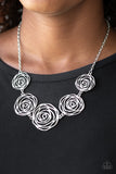 Rosy Rosette - Silver - Paparazzi Accessories