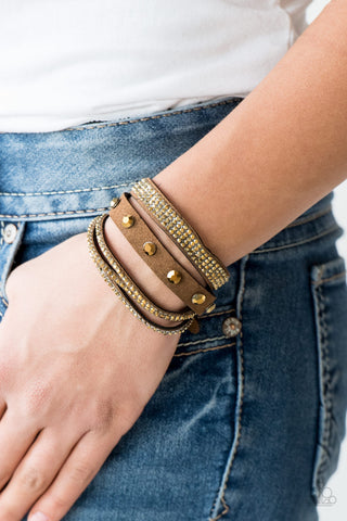 Totally Rockable - Brass - Paparazzi Accessories