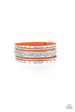 Rebel In Rhinestones - Orange - Paparazzi Accessories