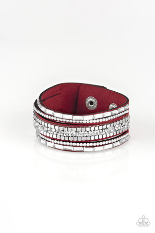 Rebel In Rhinestones - Red - Paparazzi Accessories