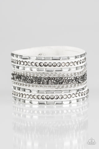 Rhinestone Rumble - White - Paparazzi Accessories