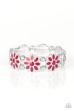 Dancing Dahlias - Red - Paparazzi Accessories