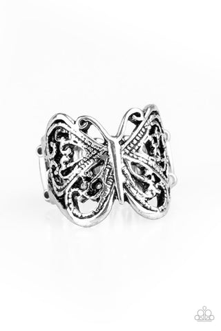 All Aflutter - Silver - Paparazzi Accessories
