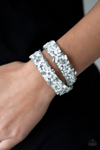 CRUSH To Conclusions - White - Paparazzi Accessories