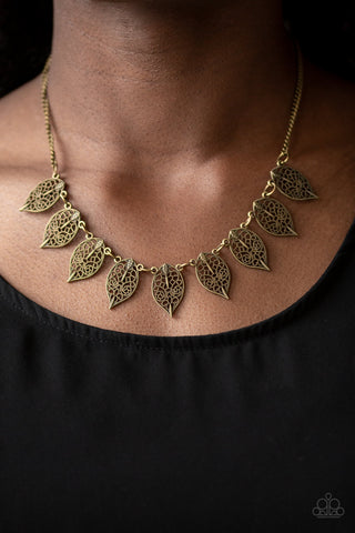 Leafy Lagoon - Brass - Paparazzi Accessories
