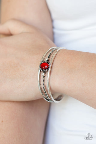 Top Of The Pop Charts - Red- Paparazzi Accessories