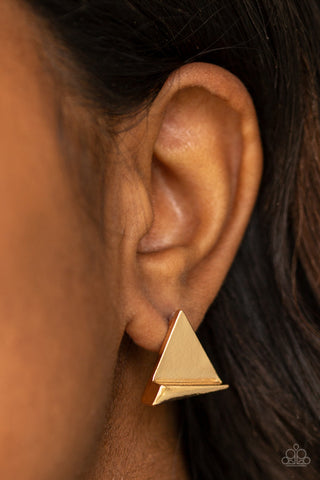 Die TRI-ing - Gold - Paparazzi Accessories