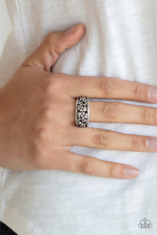 Breezy Blossoms - Silver - Paparazzi Accessories