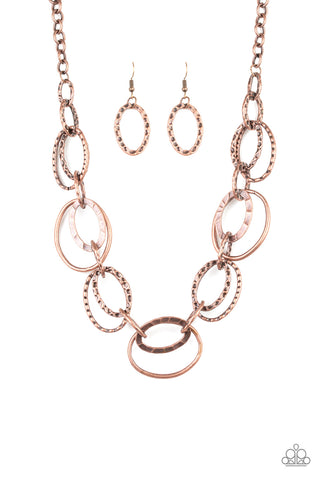 Bend OVAL Backwards - Copper - Paparazzi Accessories