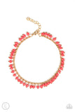 Mermaid Mix - Orange Anklet - Paparazzi Accessories