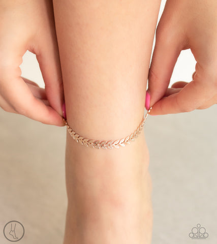 West Coast Goddess - Rose Gold Anklet - Paparazzi Accessories