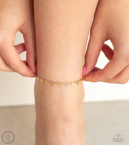 Sand Shark - Gold Anklet - Paparazzi Accessories