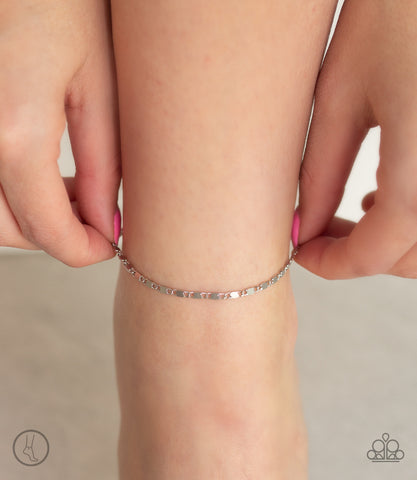 Sun-Kissed Radiance - Silver Anklet - Paparazzi Accessories
