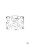 Textile Tango - Silver - Paparazzi Accessories