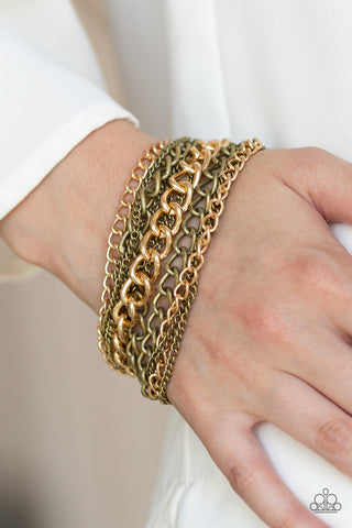Metallic Horizon - Brass - Paparazzi Accessories
