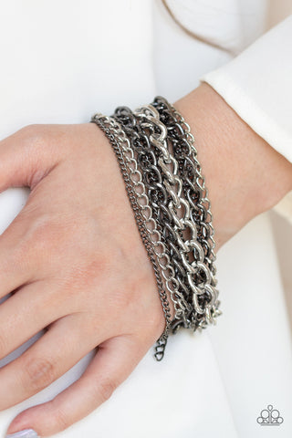 Metallic Horizon - Black - Paparazzi Accessories
