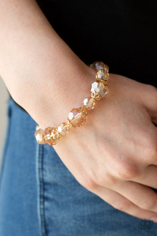 Crystal Collision - Gold - Paparazzi Accessories