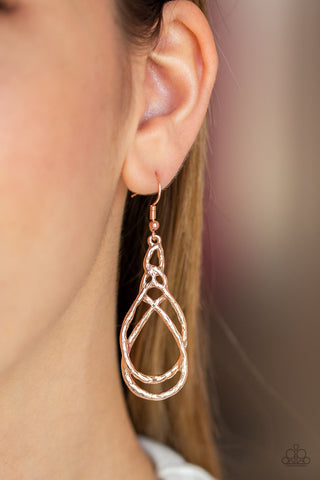 Twisted Elegance - Rose Gold - Paparazzi Accessories