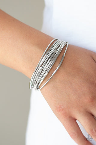 City Stretch - Silver - Paparazzi Accessories