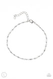 Shore Shimmer - Silver Anklet - Paparazzi Accessories