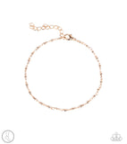 Shore Shimmer - Rose Gold Anklet - Paparazzi Accessories